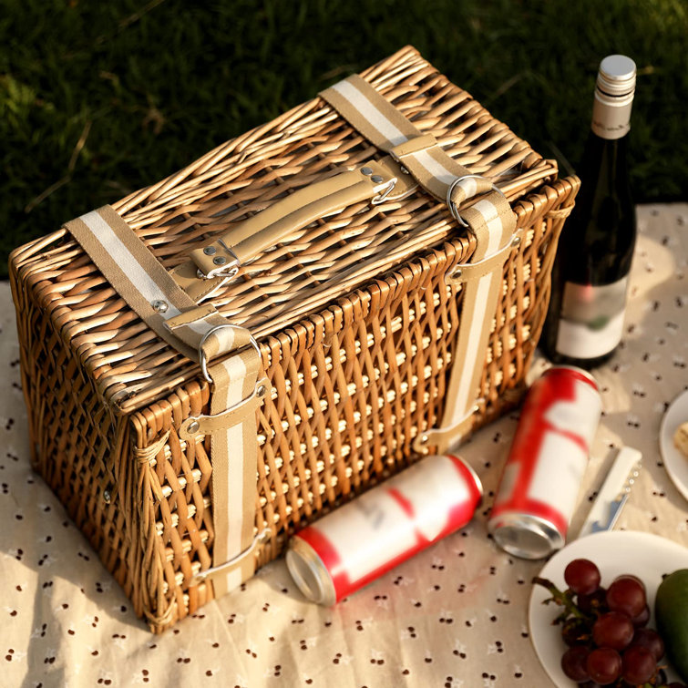 Bassetts Wicker Picnic Basket , Service for 4 Wayfair Canada